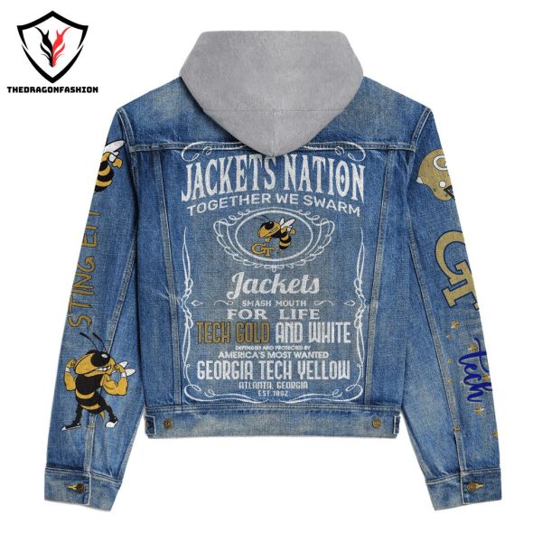 Georgia Tech Yellow Jackets – Jackets Nation Together We Swarm Hooded Denim Jacket