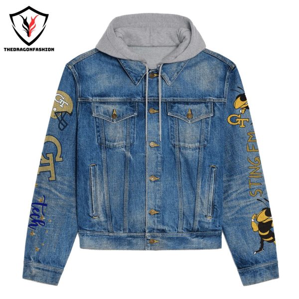 Georgia Tech Yellow Jackets – Jackets Nation Together We Swarm Hooded Denim Jacket