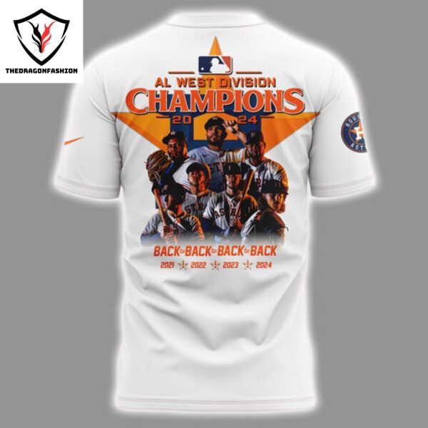 Houston Astros 2024 AL West Division Champions 3D T-Shirt – White