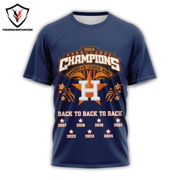 Houston Astros We Own The West 2024 Champions American League West 3D T-Shirt