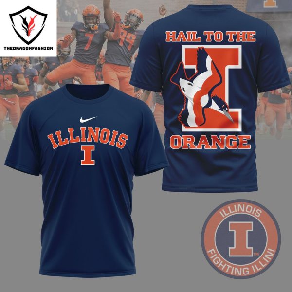 Illinois Fighting Illini Hail To The Orange 3D T-Shirt