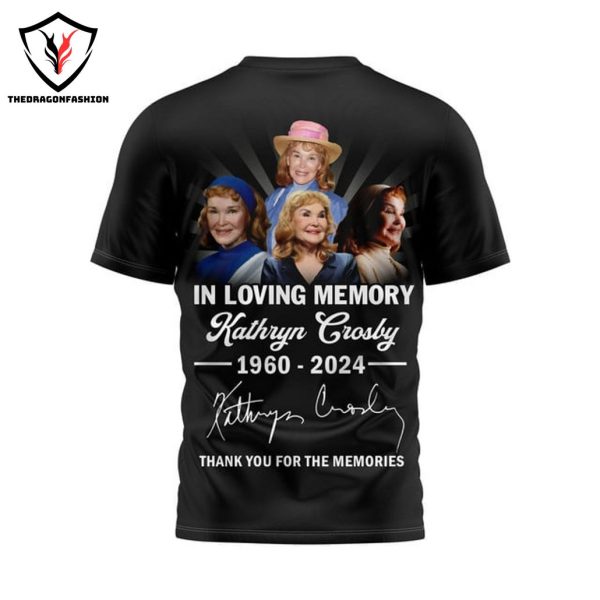 In Loving Memory Kathryn Crocby 1960-2024 Signature Thank You For The Memories 3D T-Shirt