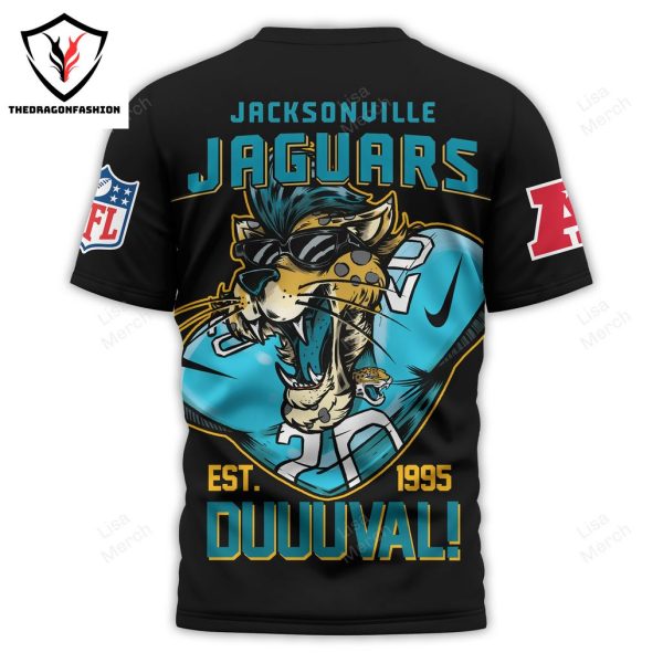 Jacksonville Jaguars Est 1995 Duuuval 3D T-Shirt – Black