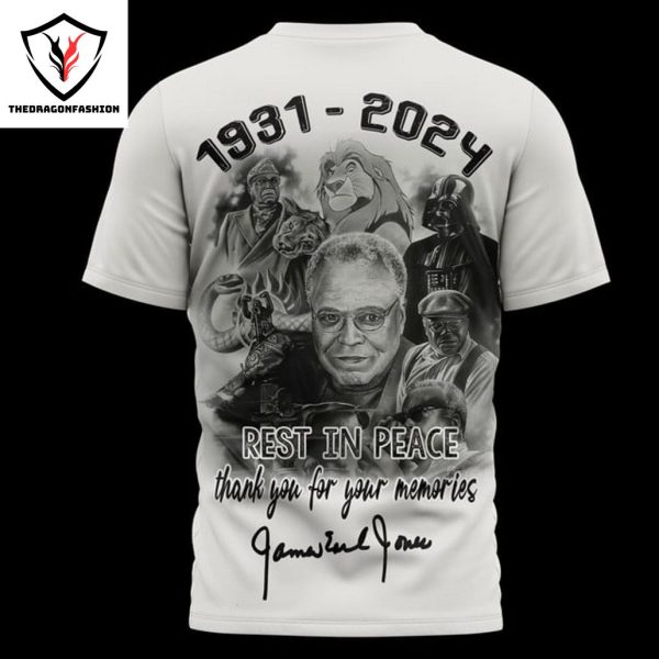 James Earl Jones 1931-2024 Rest In Peace Thank You For The Memories 3D T-Shirt