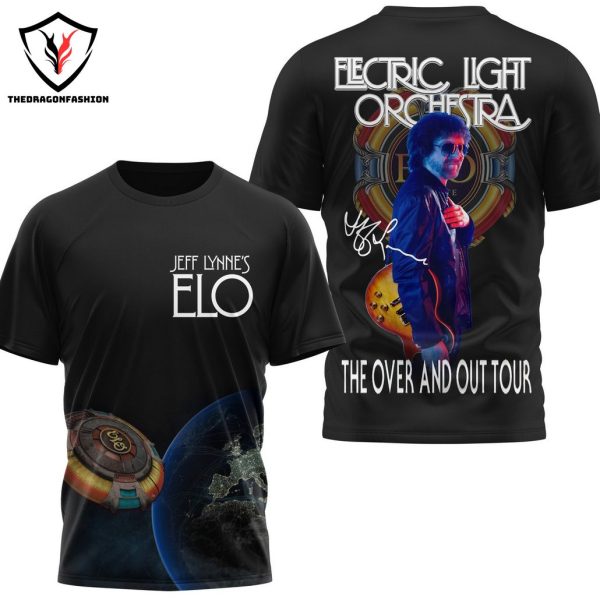 Jeff Lynnes Elo – Electric Light Orchestra The Over And Out Tour Signature 3D T-Shirt