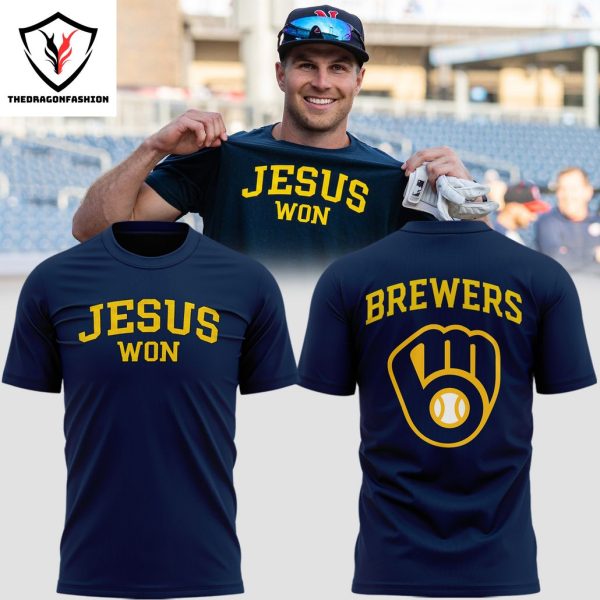 Jesus Won Milwaukee Brewers 3D T-Shirt