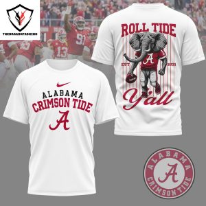 Alabama Crimson Tide The Tide Is Ready To Roll 3D T-Shirt – Red