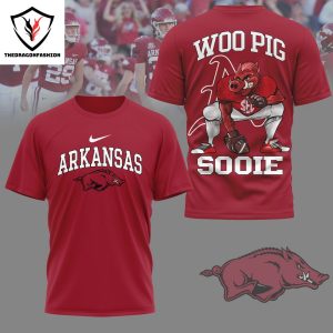 Arkansas Razorbacks Football Wooo Pig Sooie 3D T-Shirt