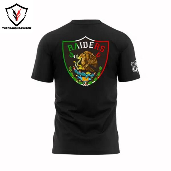 Las Vegas Raiders 2024 Mexico Is Independence Day 3D T-Shirt