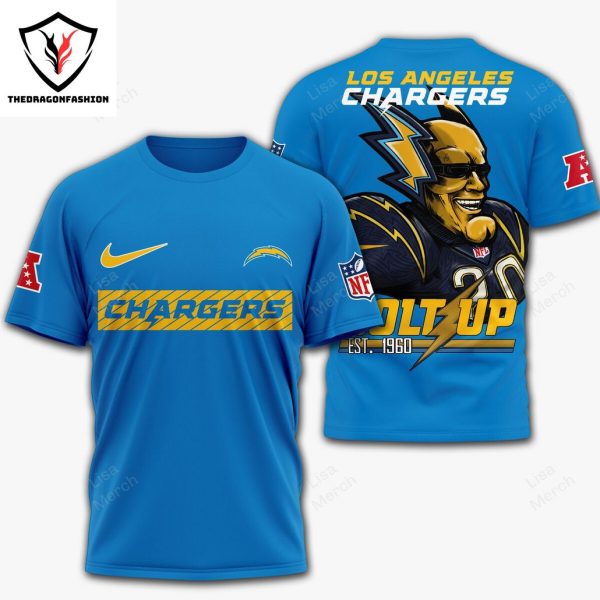 Los Angeles Chargers Bolt Up 3D T-Shirt