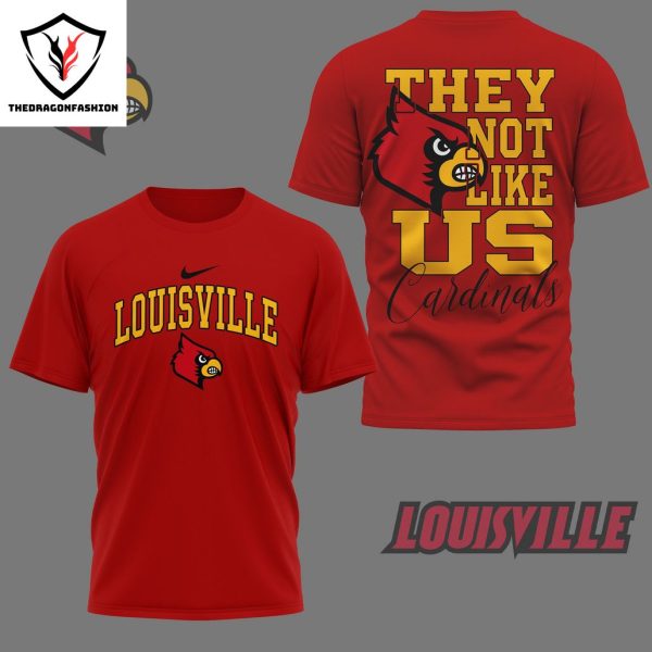 Louisville Cardinals – They Not Like Us 3D T-Shirt – Red