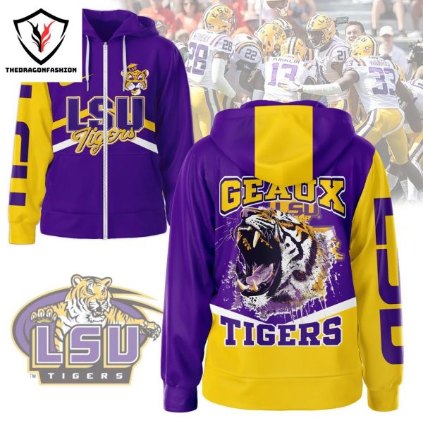 LSU Tigers Geaux Tigers Design Zip Hoodie