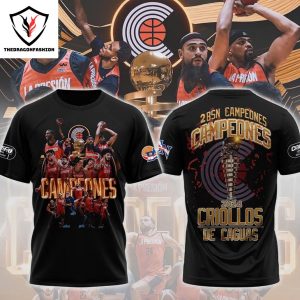 2024 2 BSN Campeones Criollos De Caguas 3D T-Shirt – Black