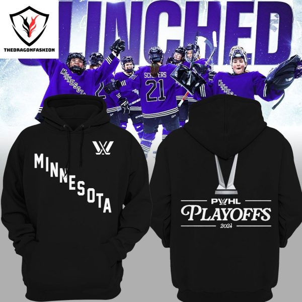 Minnesota Frost PWHL Playoff 2024 Design Hoodie – Black