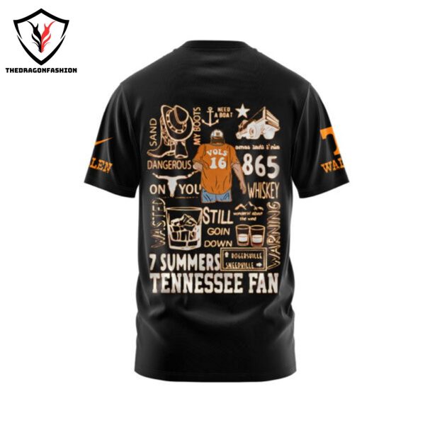 Morgan Wallen x Tennessee Volunteers 7 Summers 3D T-Shirt – Black