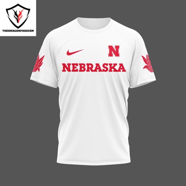 Nebraska Cornhuskers Go Big Red 3D T-Shirt – White