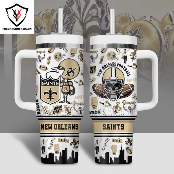 New Orleans Saints – Who Dat Tumbler With Handle And Straw