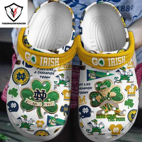 Notre Dame Fighting Irish Here Come The Irish Crocs