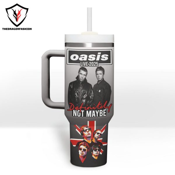 Oasis Liam & Noel Rock N Roll Star Tumbler With Handle And Straw