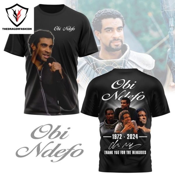 Obi Ndefo 1972-2024 Signature Thank You For The Memories 3D T-Shirt