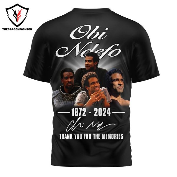 Obi Ndefo 1972-2024 Signature Thank You For The Memories 3D T-Shirt