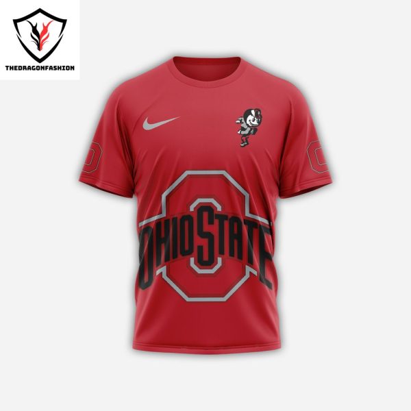 Ohio State Buckeyes Go Bucks Est 1890 3D T-Shirt – Red