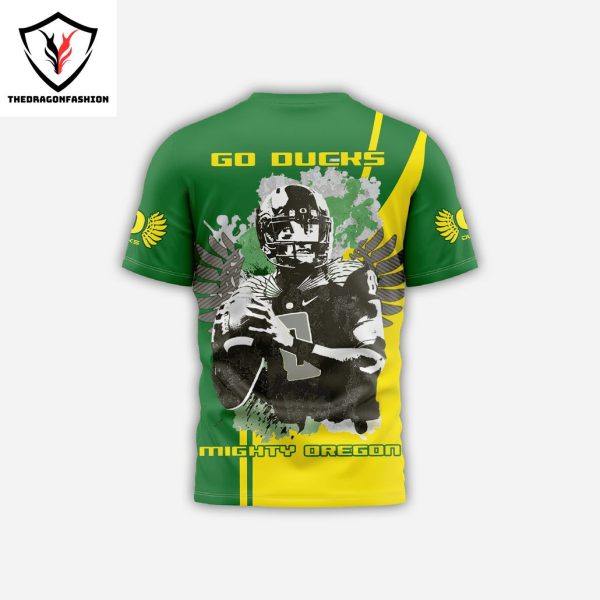 Oregon Ducks Go Ducks Mighty Dregon 3D T-Shirt