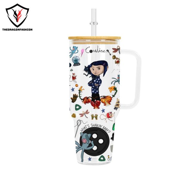 Personalized Coraline Welcome Home Tumbler With Handle And Straw