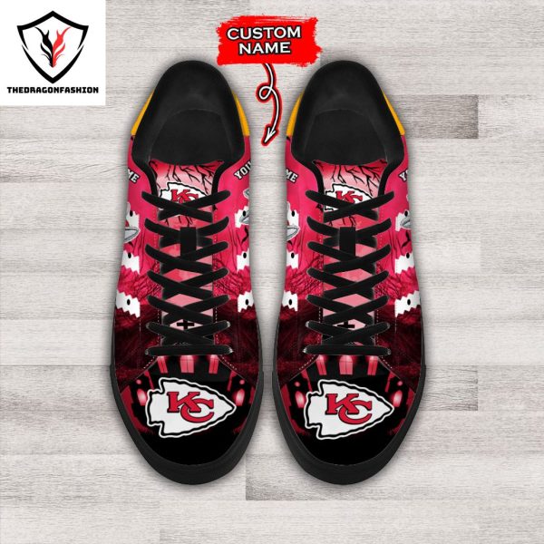 Personalized Kansas City Chiefs Happy Halloween Stan Smith Shoes – Black