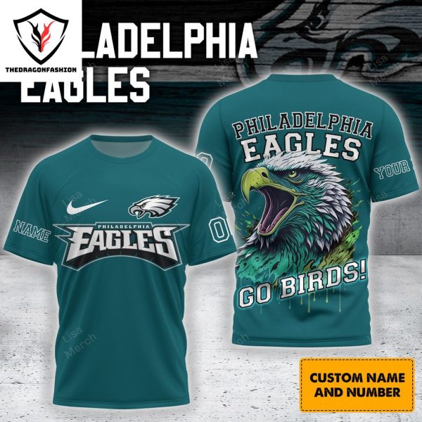 Personalized Philadelphia Eagles Go Birds 3D T-Shirt