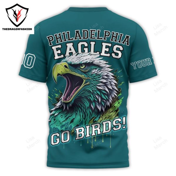 Personalized Philadelphia Eagles Go Birds 3D T-Shirt