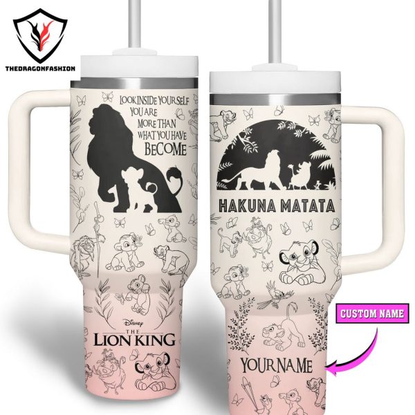 Personalized The Lion King – Hakuna Matata Tumbler With Handle And Straw