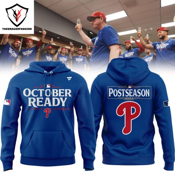 Philadelphia Phillies 2024 Postseason Locker Room Blue Hoodie