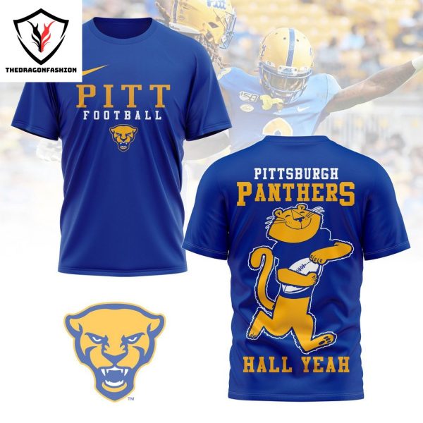 Pitt Panthers Football Hall Yeah 3D T-Shirt – Blue