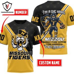 Personalized Missouri Tigers – I Am A Die Hard 3D T-Shirt