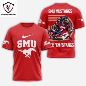 SMU Mustangs Kick Em Stangs 3D T-Shirt