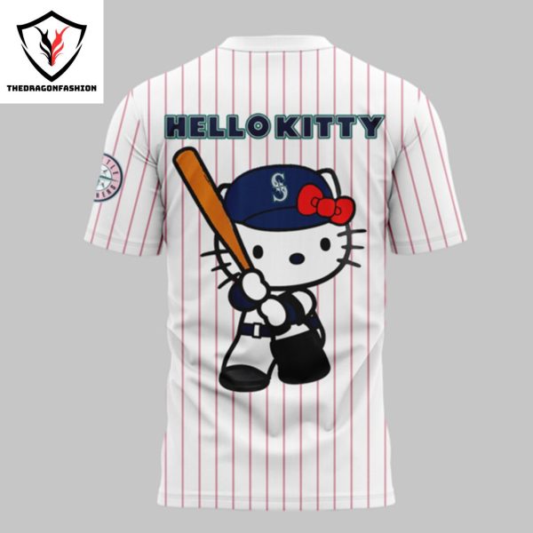 Seattle Mariners x Hello Kitty Design 3D T-Shirt