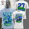 Seattle Seahawks Tariq Woolen 27 3D T-Shirt – Black