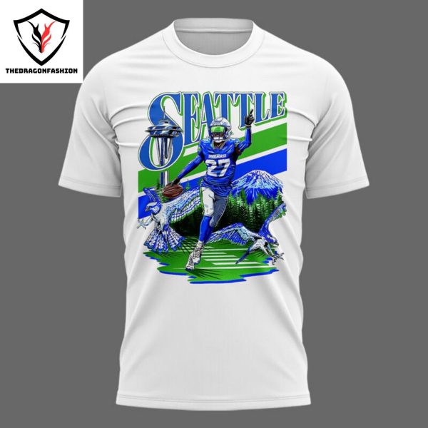 Seattle Seahawks Tariq Woolen 27 3D T-Shirt