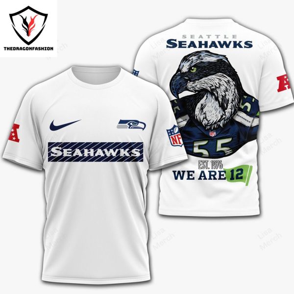 Seattle Seahawks We Are 12 3D T-Shirt – White