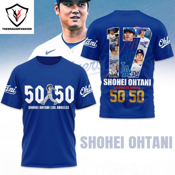 Shohei Ohtani Los Angeles Dodgers 50-50 3D T-Shirt – Blue