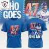 Shohei Ohtani Los Angeles Dodgers 40-HR 40-SB Signature 3D T-Shirt