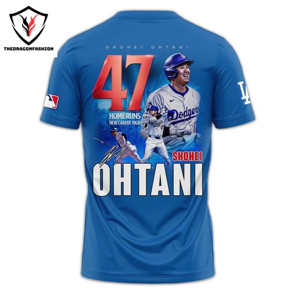 Shohei Ohtani Los Angeles Dodgers Home Run Signature 3D T-Shirt