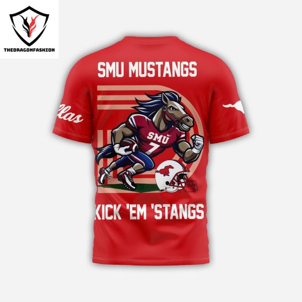 SMU Mustangs Kick Em Stangs 3D T-Shirt