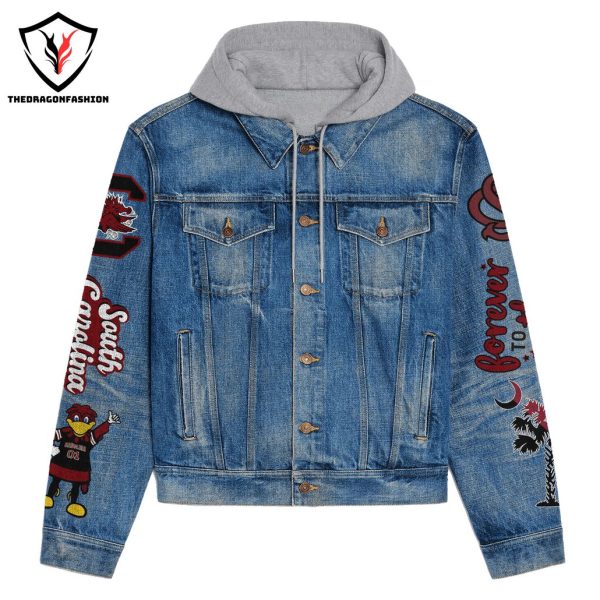 South Carolina Gamecocks Football – Gamecocks Nation Forever To Thee Hooded Denim Jacket