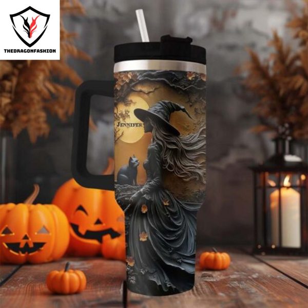 Spooky Halloween Trick Or Treat Tumbler With Handle And Straw