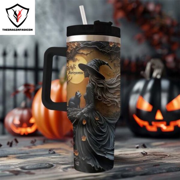 Spooky Halloween Trick Or Treat Tumbler With Handle And Straw