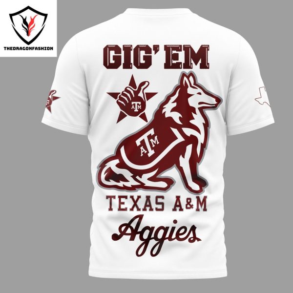 Texas A&M Aggies Football Gig Em 3D T-Shirt