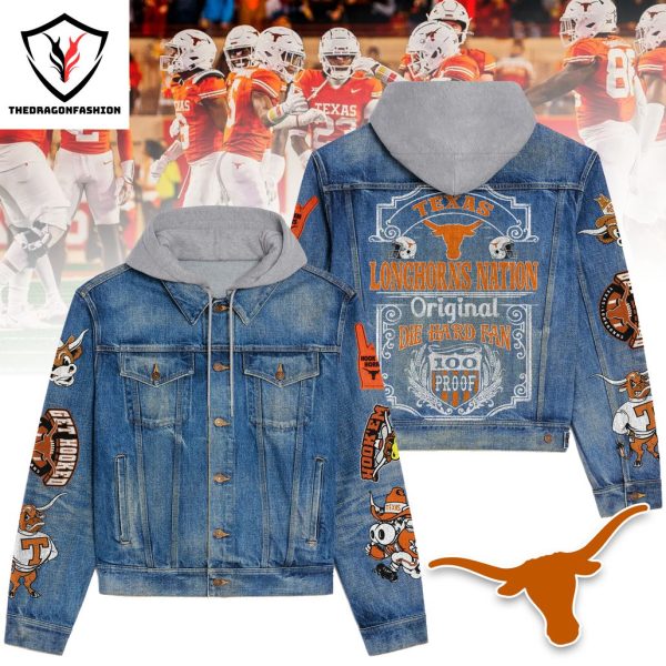 Texas Longhorns Nation Original Die Hard Fan Hooded Denim Jacket