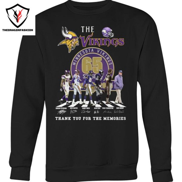 The Minnesota Vikings 65 Season Siganture Thank You For The Memories Unisex T-Shirt